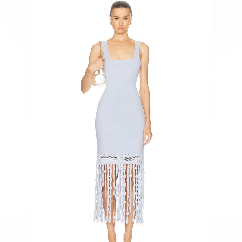 SIMKHAI Signa Lattice Fringe Midi